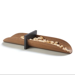 Wood Nuts Serving Tray For Kitchen Table Centerpiece Best Housewarming Gift - TV Snack Trays or Fruit Serving Board - Wood Serving Tray