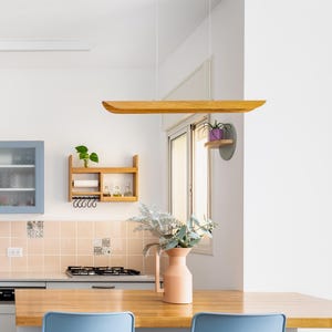 Linear Pendant Light Fixture Suspension Linear For Kitchen And Dining Table Light ~ Long Ceiling Lighting For Bar or Pool Table ~ Canoe