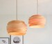 Wood Pendant Light, Veneer Lamp, Hanging Lamp, Ceiling Lamp, Modern Pendant Lamp, Island Lamp, Drum Shade Lamp, Dining Fixture, Light Cloud 