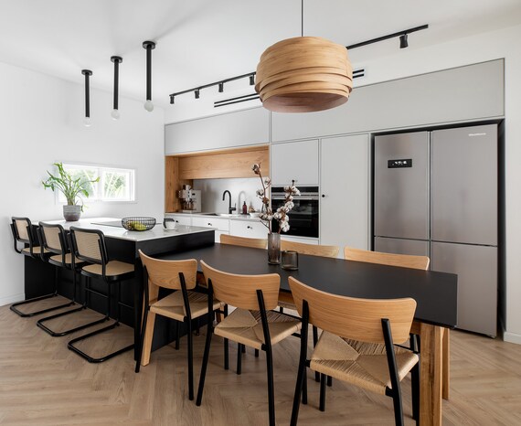 Wooden Pendant Lamp Suspension Bamboo 