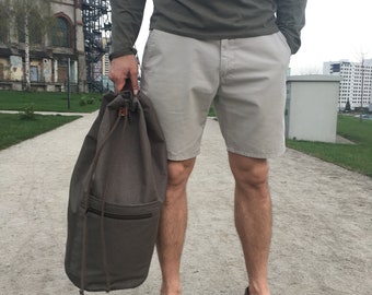 drawstring sailor bag