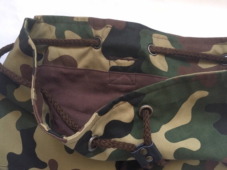 Waterproof, Green Camouflage Sailor Bag / Backpack Etsy