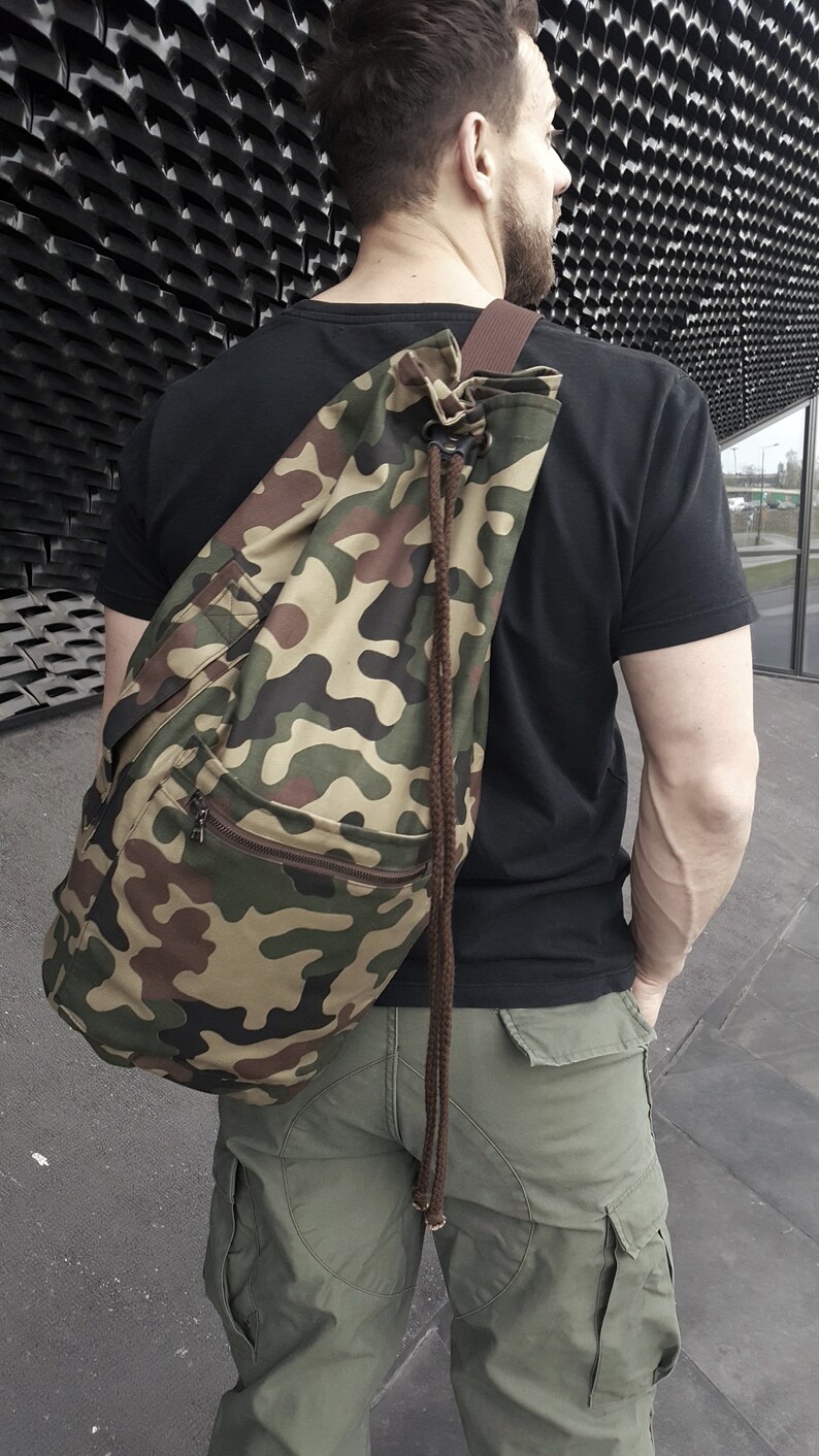 Waterproof, Green Camouflage Sailor Bag / Backpack Etsy