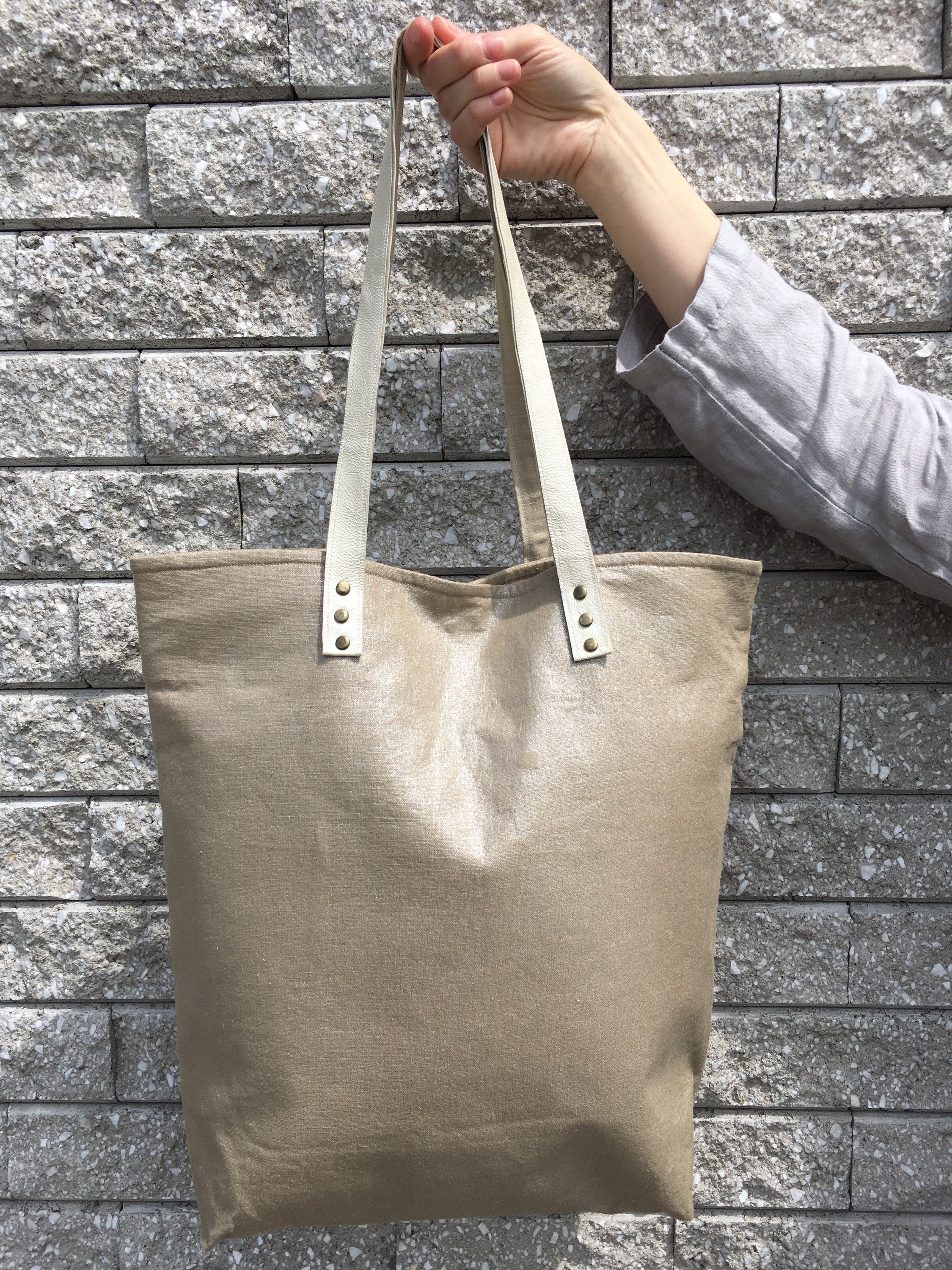 Tote Bag (incl. Strap) // metallic gold - Manufabo®