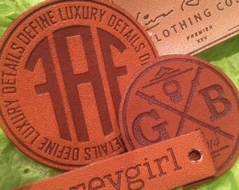 50 Leather Labels USA Leather Patches