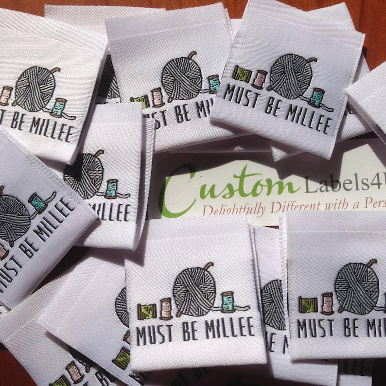 1000 Custom Woven Clothing Labels USA Etsy