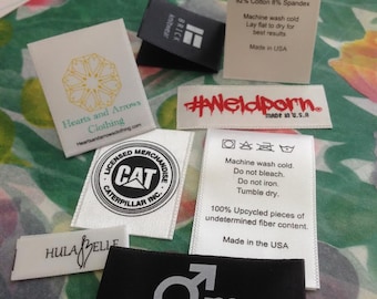 500 SILK SCREENED SATIN Custom Printed Labels