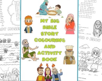 JW Kids Big Bible Story & Coloring Activity Book Puzzles Activities Coloring Pages for Meeting and Family Worship Printable