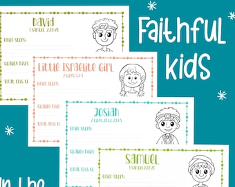 Faithful Kids & Youths in the Bible Activity Set - PDF Download