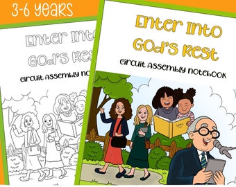 JW Kids 3-6yrs 'Enter Into God's Rest' Circuit Assembly Activity Book Instant PDF Download