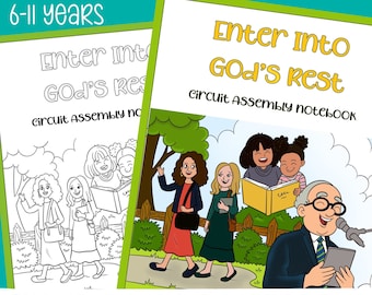 JW Kids - Ga Gods rust binnen - Notitieboekjes voor circuitvergaderingen - Instant PDF-download