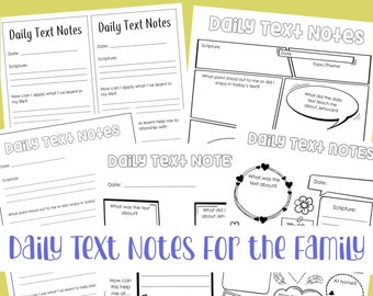 JW - Family Daily Text Notes Set for Adults, Teens, Tweens and Kids - JW KIDS