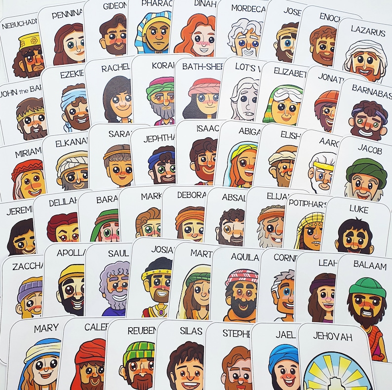 Bible Character Celebrity Heads Game Cards Set 2 PDF Download | Etsy
