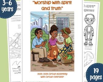 JW Kids 'Worship With Spirit & Truth' Circuit Assembly Activity Notebook: Ages 3-6 (PDF Download)