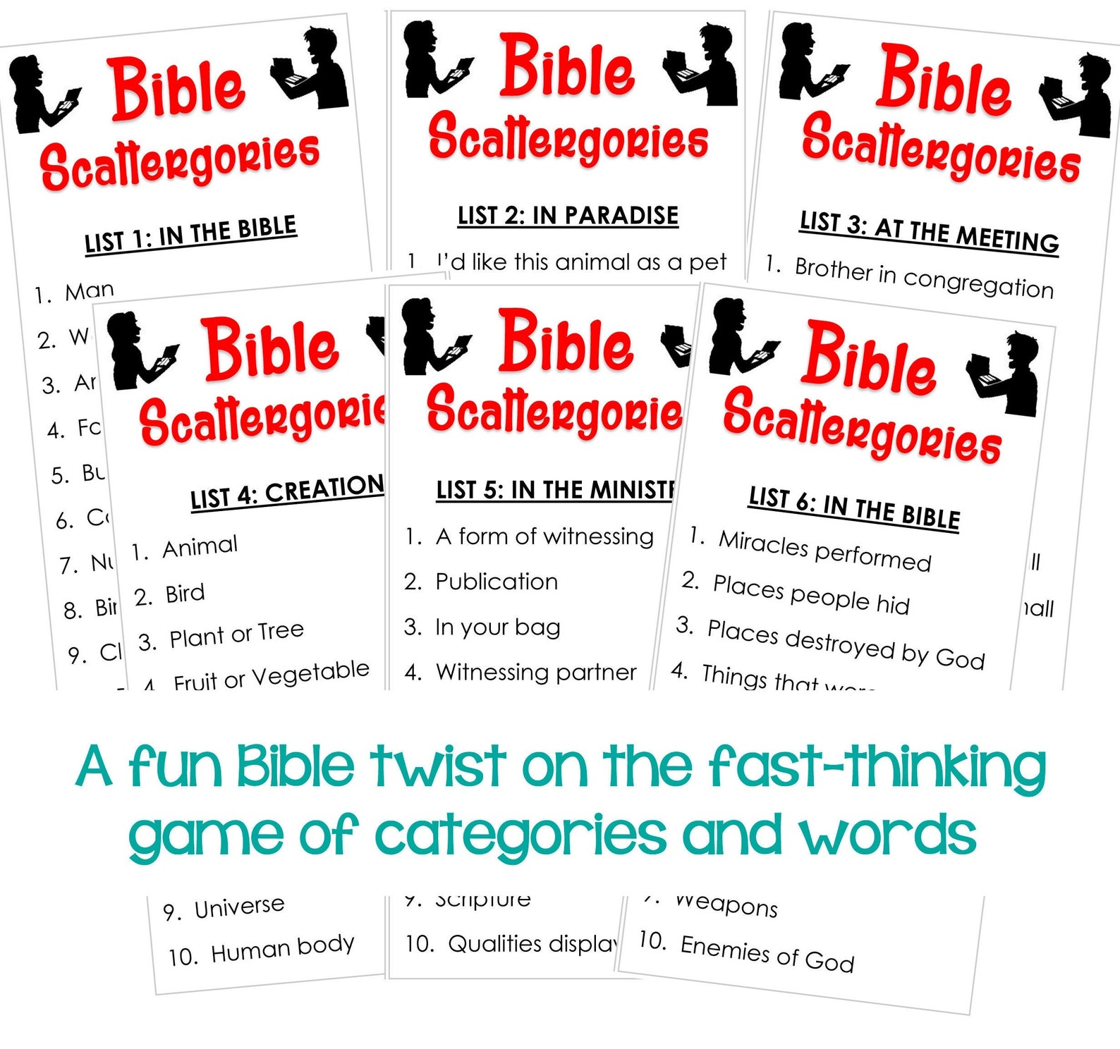 JW Game BIBLE SCATTERGORIES Instant Pdf Download - Etsy