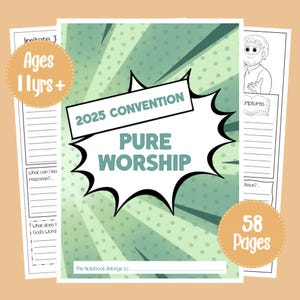 Cuaderno de la Convención de Adoración Pura para Niños de JW (11+ años) - Descarga instantánea en PDF