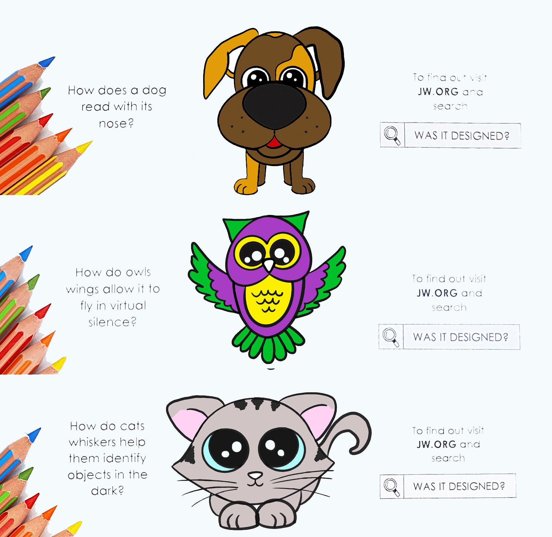 JW Kids Was It Designed? Witnessing Envelope Printable - Set 1