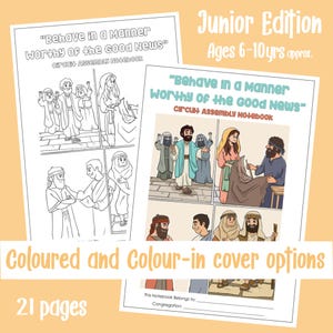 JW Kids 6-10yrs - &#39;Behave in a Manner Worthy of the Good News&#39; - Circuit Assembly Junior Activity Notebooks- Instant PDF download