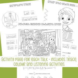 JW Kids 3-6yrs 'Enter Into God's Rest' Circuit Assembly Activity Book Instant PDF Download image 2