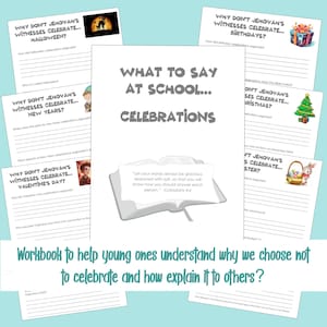 JW Kids - What To Say At School Workbook - Celebrations