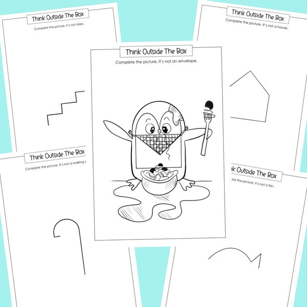 Think Outside the Box - Complete the Picture - Mini Brain Break Activity