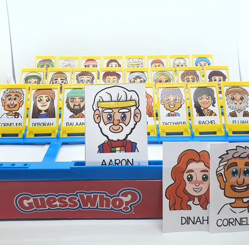 GUESS WHO Set 2 Bible Character Game Cards PDF Download - Etsy
