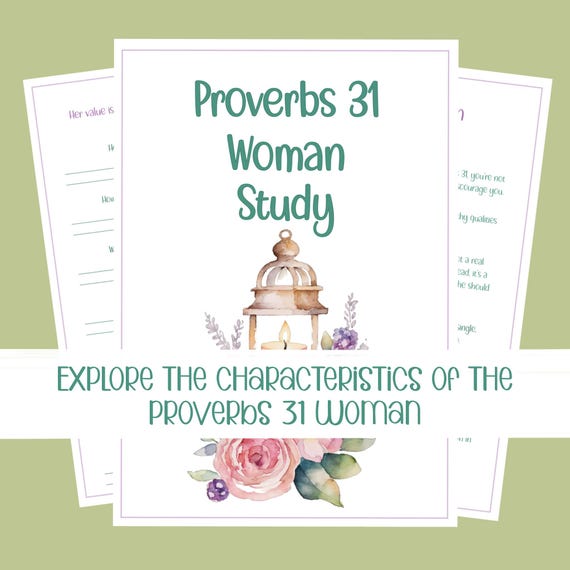 Proverbs 31 Woman Bible Study Set - Instant Download