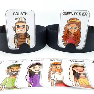 Gioco di indovinelli con personaggi biblici e celebrità stampabile - 1 / Divertente gioco di indovinelli cristiani per bambini, culto familiare e gruppi giovanili / 52 carte + lezione