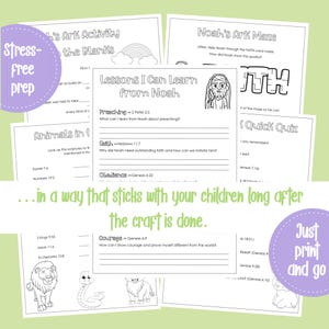 JW Kids Noah's Ark Activity Set: Bible Crafts, Games, Puzzles Hands-On Activities (Digital Download) image 4