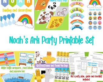 Pack imprimable Noah's Ark Party - Téléchargement numérique