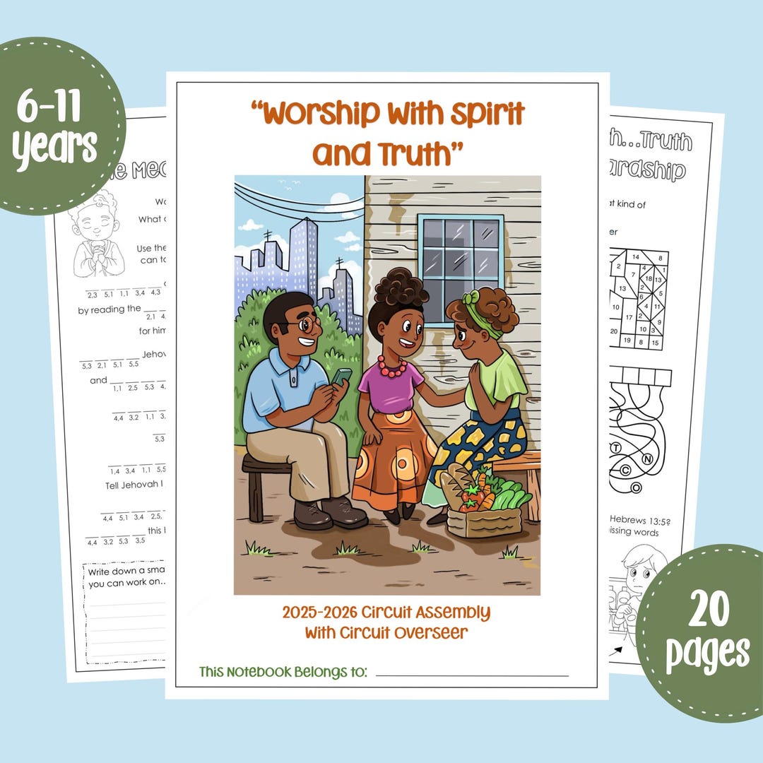 Spirit Circuits JW Kids 'worship With Spirit & Truth' Circuit Assembly Activity ...