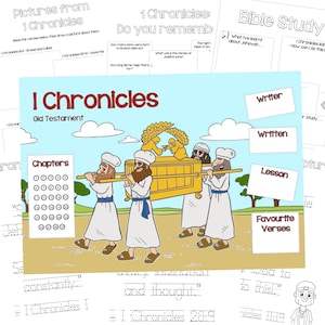 JW Kids Bible Activity Printable - 1 CHRONICLES -  PDF Download