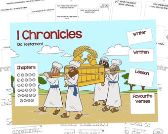 JW Kids Bible Activity Printable - 1 CHRONICLES -  PDF Download