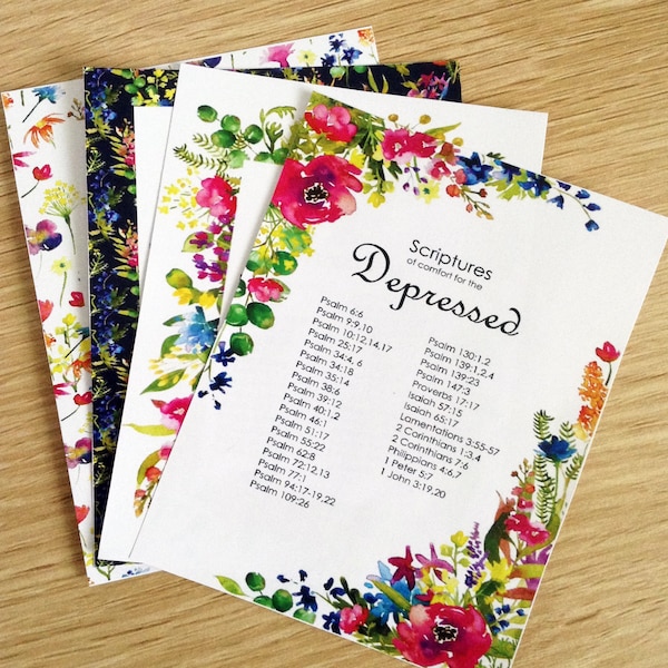 DEPRESSED - Scriptures of comfort for the Depressed Wildflower Gift Set