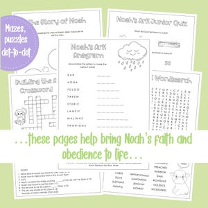 JW Kids Noah's Ark Activity Set: Bible Crafts, Games, Puzzles Hands-On Activities (Digital Download) image 3