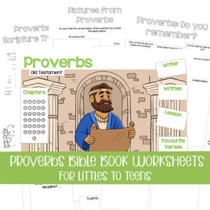 PROVERBS - JW Kids Bible Book Activity - Printable - Digital Download