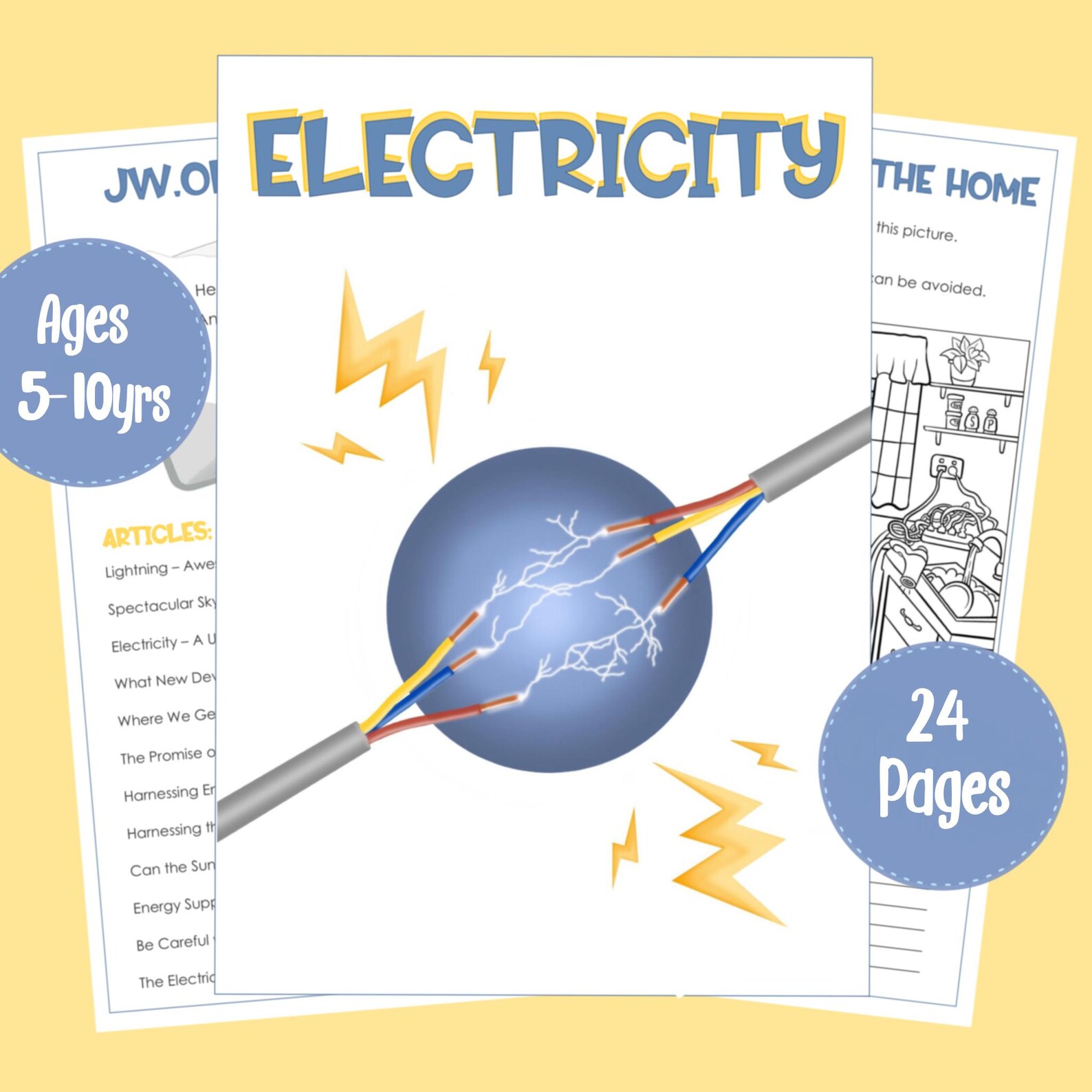 Electricity Science Workbook for JW Kids, Hands-on Activities, Science ...