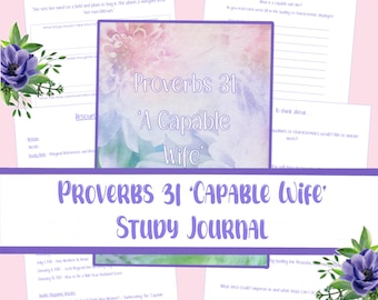 JW Proverbs 31 'Capable Wife' Bible Study Journal - Instant Download