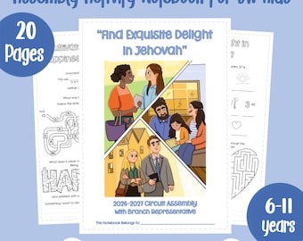 Libro de actividades para niños de JW Kids (de 6 a 11 años) "Encuentra un deleite exquisito en Jehová" (2026-2027) PDF imprimible
