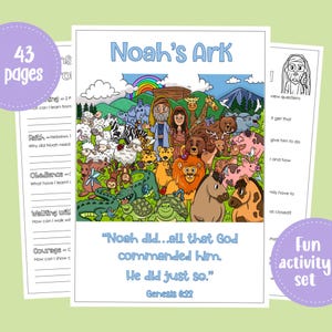 JW Kids Noah's Ark Activity Set: Bible Crafts, Games, Puzzles Hands-On Activities (Digital Download)