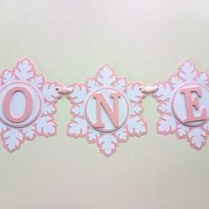 Snowflake Banner, Snowflake Birthday Banner, Snowflake Birthday Party, Name Pumpkin banner, ONE Highchair Banner, Snowflake, Personalized