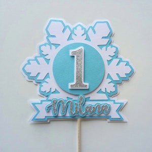 Snowflake Cake Topper, Name Cake Topper, Frozen Cake Topper, Snowflake Birthday Cake Topper, Custom Cake Topper, Wonderland Cake Topper