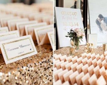 Blush and Gold Glitter Layered Tented Place Cards, Blush Escort Cards, Seating cards, Name Cards, Printed, Glitter Place Cards