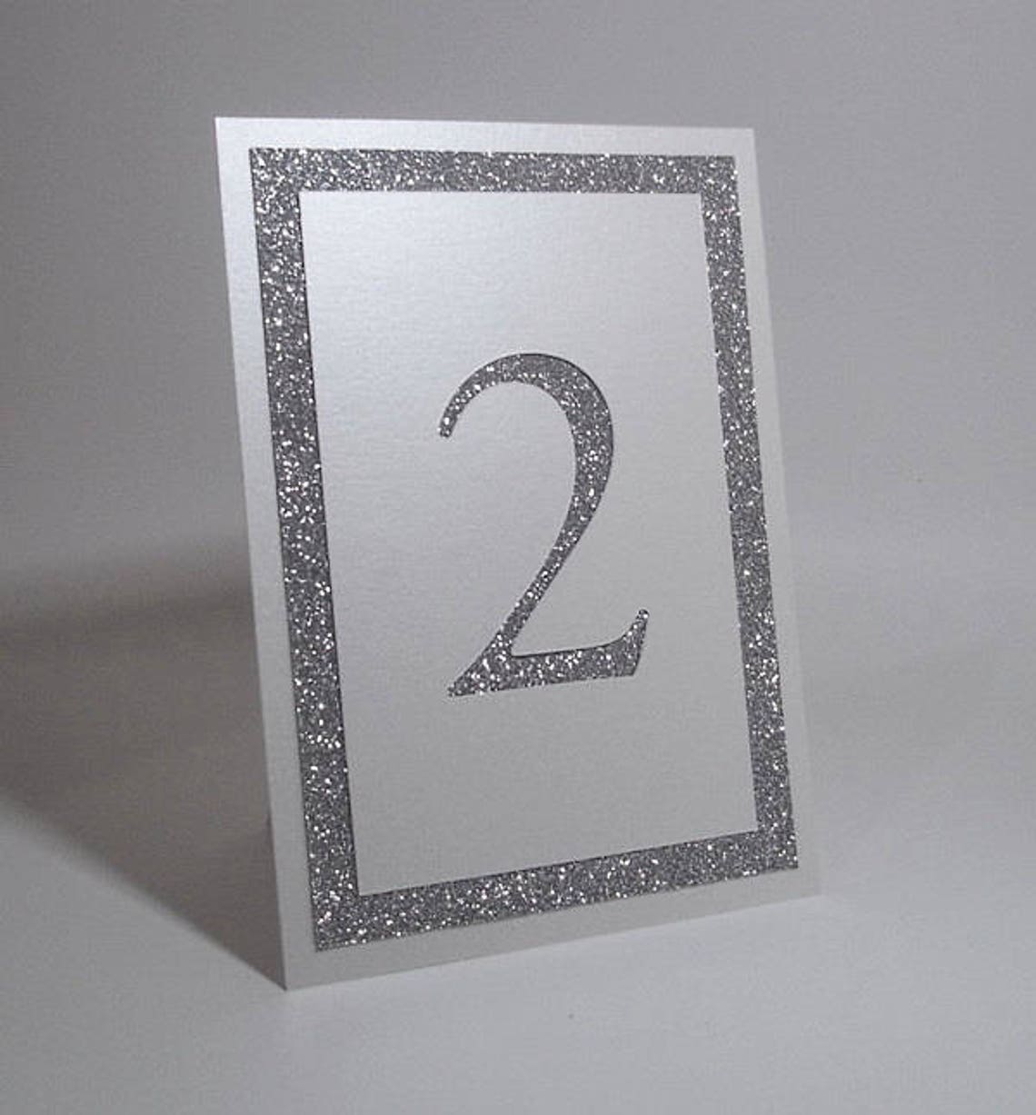 Glitter Table Numbers Ivory and Silver Glitter Table Numbers Etsy