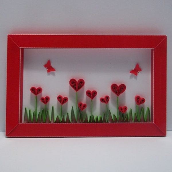 Quilled Valentine Card "Love blossom"