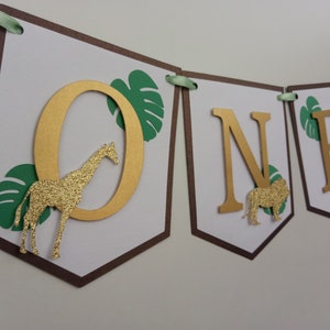 Jungle Safari Banner, Jungle Safari Verjaardag Banner, Safari Verjaardagsfeestje, Safari Banner, Tropical, Kinderstoel Banner, Jungle, Gepersonaliseerd