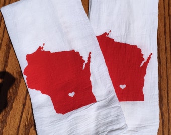 Wisconsin Heart Madison Kitchen Towels - 2