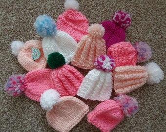 Mini knitted hats