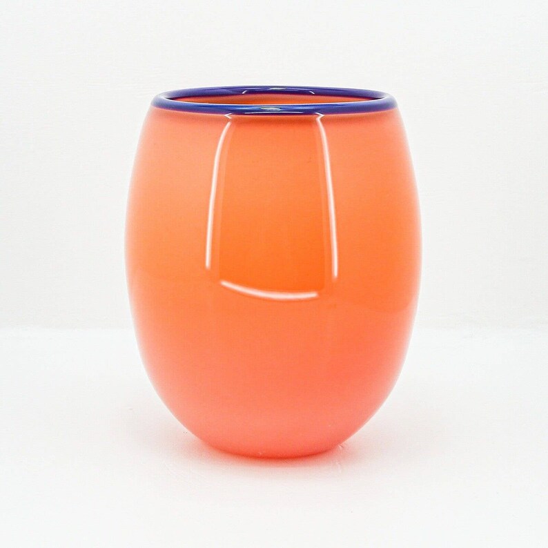 7 Art Glass Vase Bowl Ryno Glass Bob Rynearson Texas Etsy