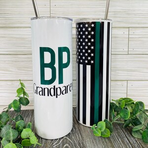 Border Patrol Grandparent Tumbler, Gift for BP Grandma, Gift for USBP Grandpa, Customizable Gift for Grandparents